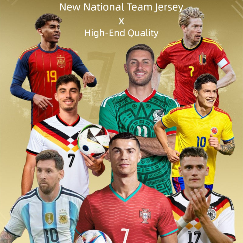 2026 World Cup Portugal home football jersey, Argentina short-sleeve jersey, Spain number 10 Yamal team jersey