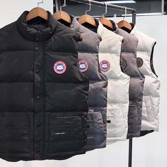 Big Goose Vest for Men Winter Warm Non-Slip Waterproof Down Jacket Thickened Casual Sports Vest New Sleeveless