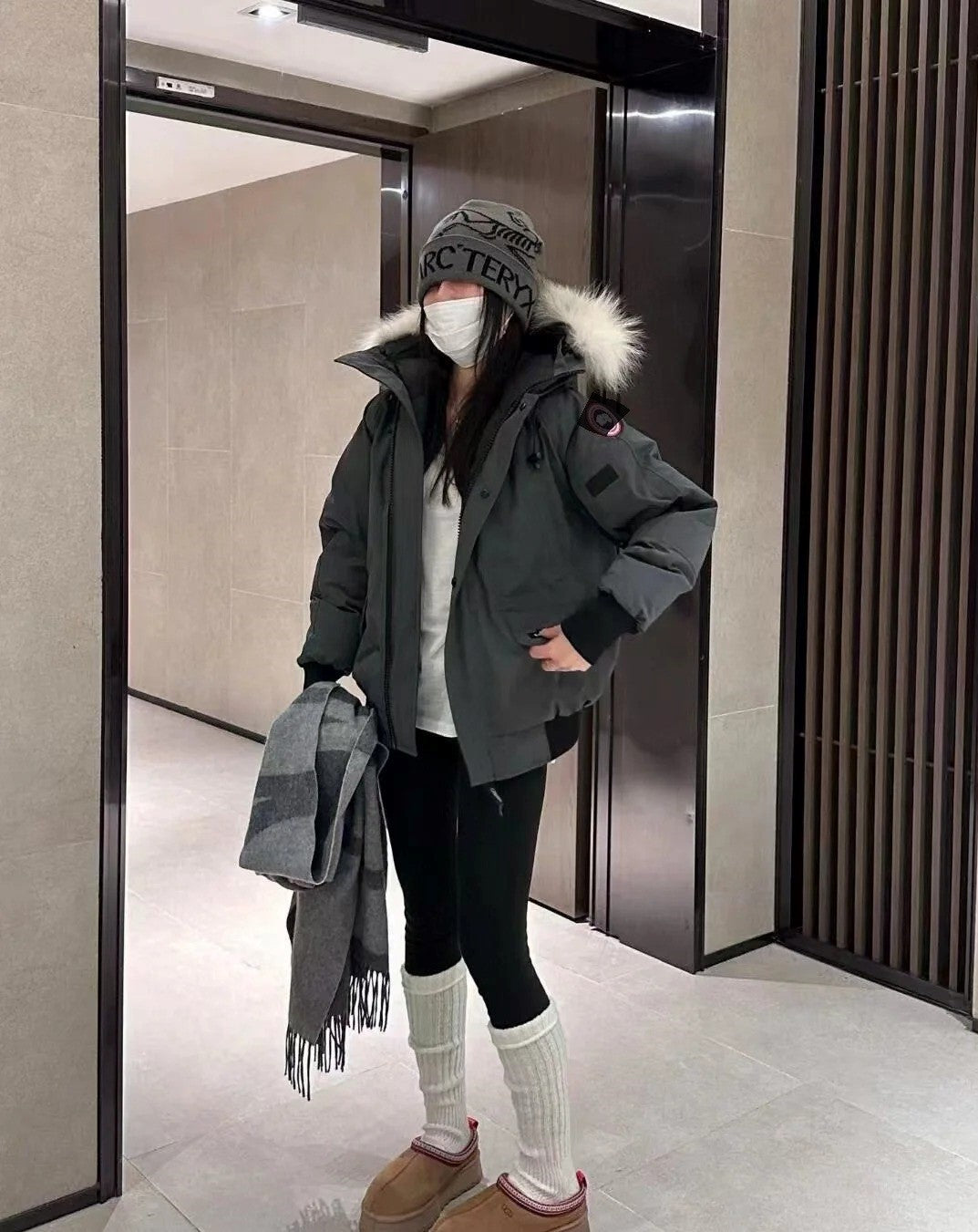 Big Goose Duck Down 01 Flight Jacket Parka Coat White Duck Down Couple Style Solid Color 2026 Autumn Winter Hot Item