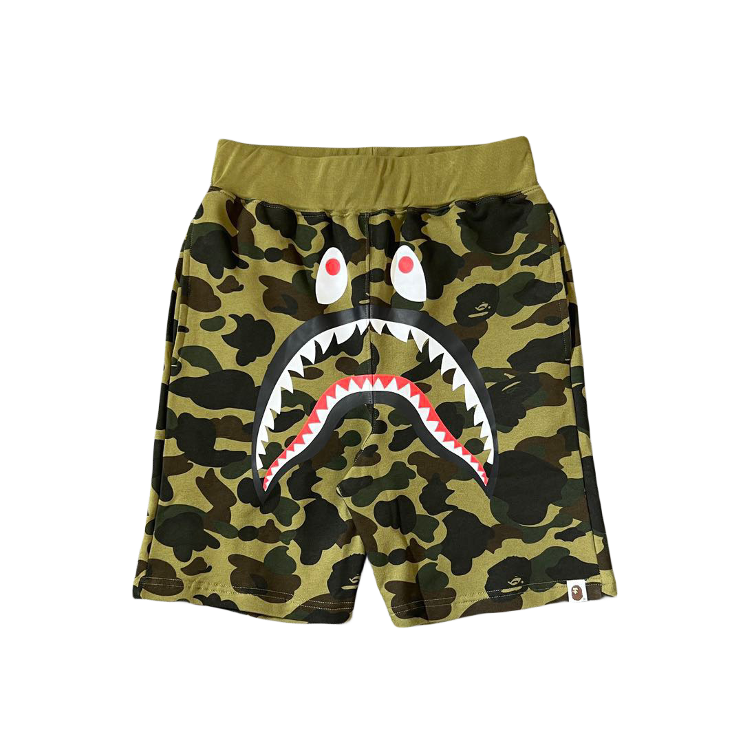 Trendy Brand BP Classic Shark Camouflage Men's Casual Loose Sports Five-Point Shorts High-End Terry Drawstring Shorts Trend