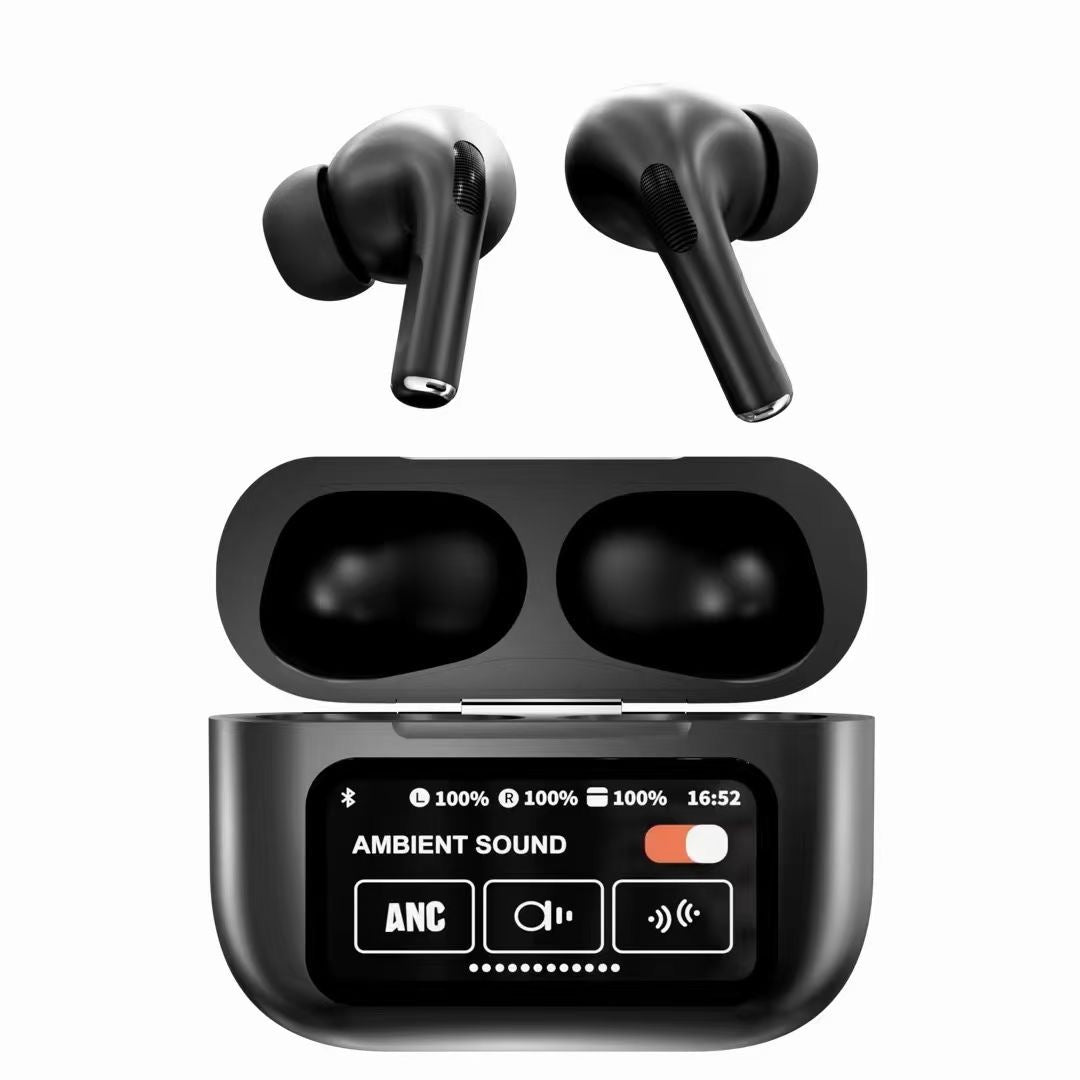 GMabcd pro3 LCD smart color touch screen ANC+ENC active noise reduction Bluetooth ear Computer music headphones