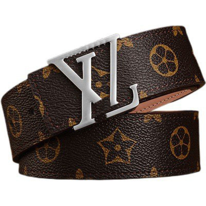 New Men's Belt Smooth Buckle Waist Belt Letter Youth Plaid Pattern Belt Korean Style Trendy Casual Versatile