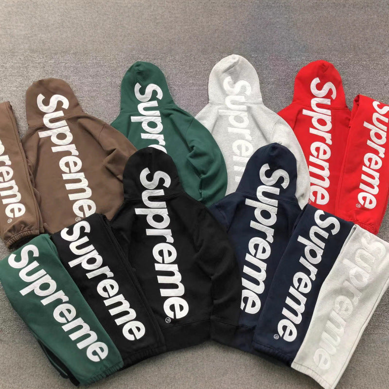 25FW Bandana Box Logo Hoodie Paisley Sweatshirt Fleece Lined Full Series Hooded Sweatshirt