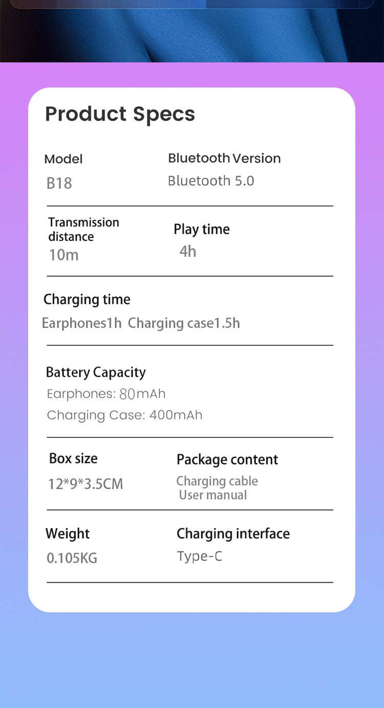 Gmabcd B18 Smart Bluetooth Headset Translating Machine Simultaneous Interpretation Bluetooth Calling Listening to Music Bluetooth Translation