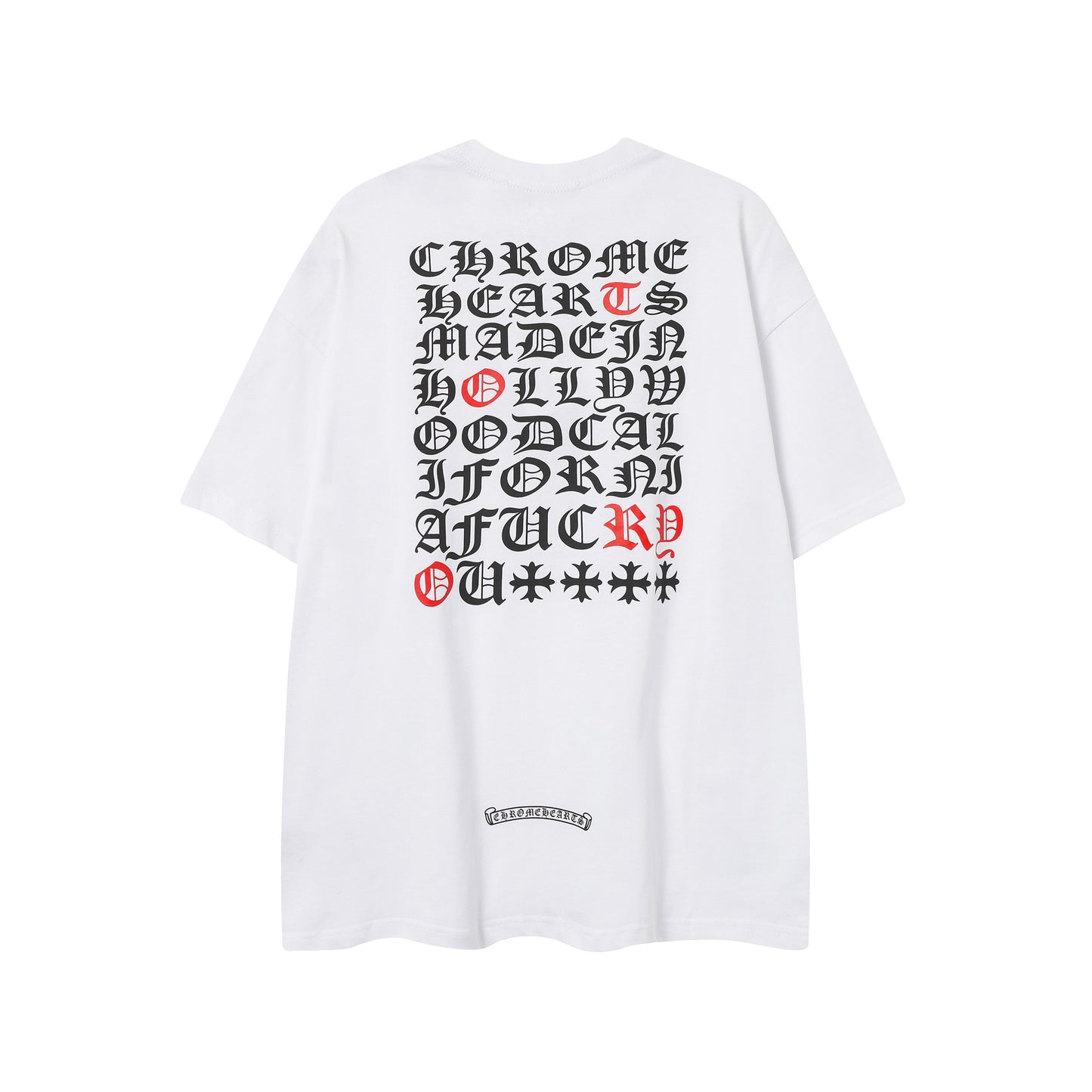 2025 New CHRM Heart Cross Sanskrit Patch Print Embroidery Loose Short Sleeve for Men and Women(2)
