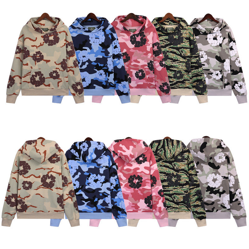 2025 Spring and Autumn New Foam Print Unisex Youth Couple Outfits European and American Trendy Brand Plus Size Loose Pullover Sweatshirt
