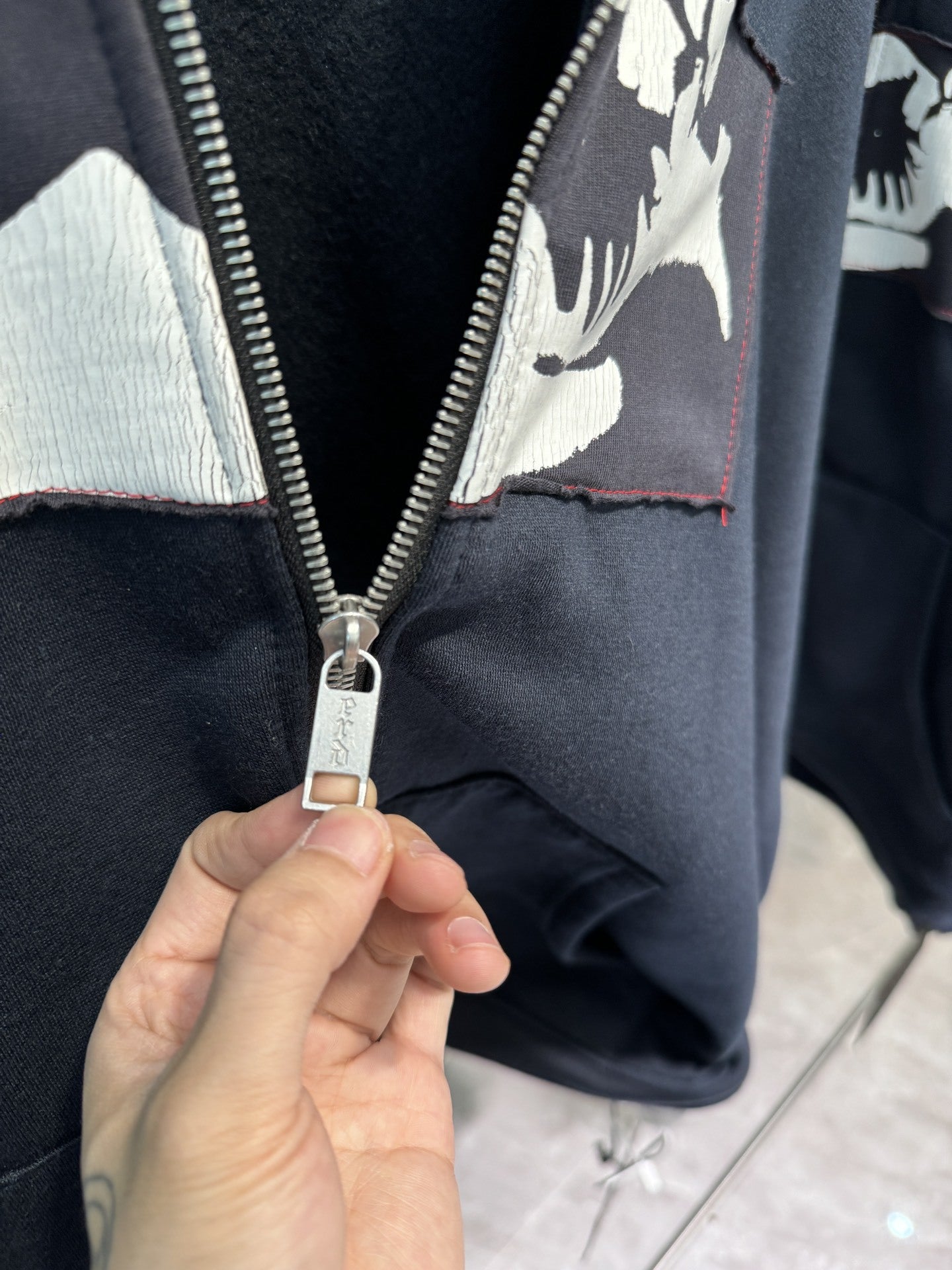 High-Quality ERD Melancholy Rich Second Generation Hooded Sweatshirt Washed Vintage Distressed Jacket Autumn Winter Zipper Coat