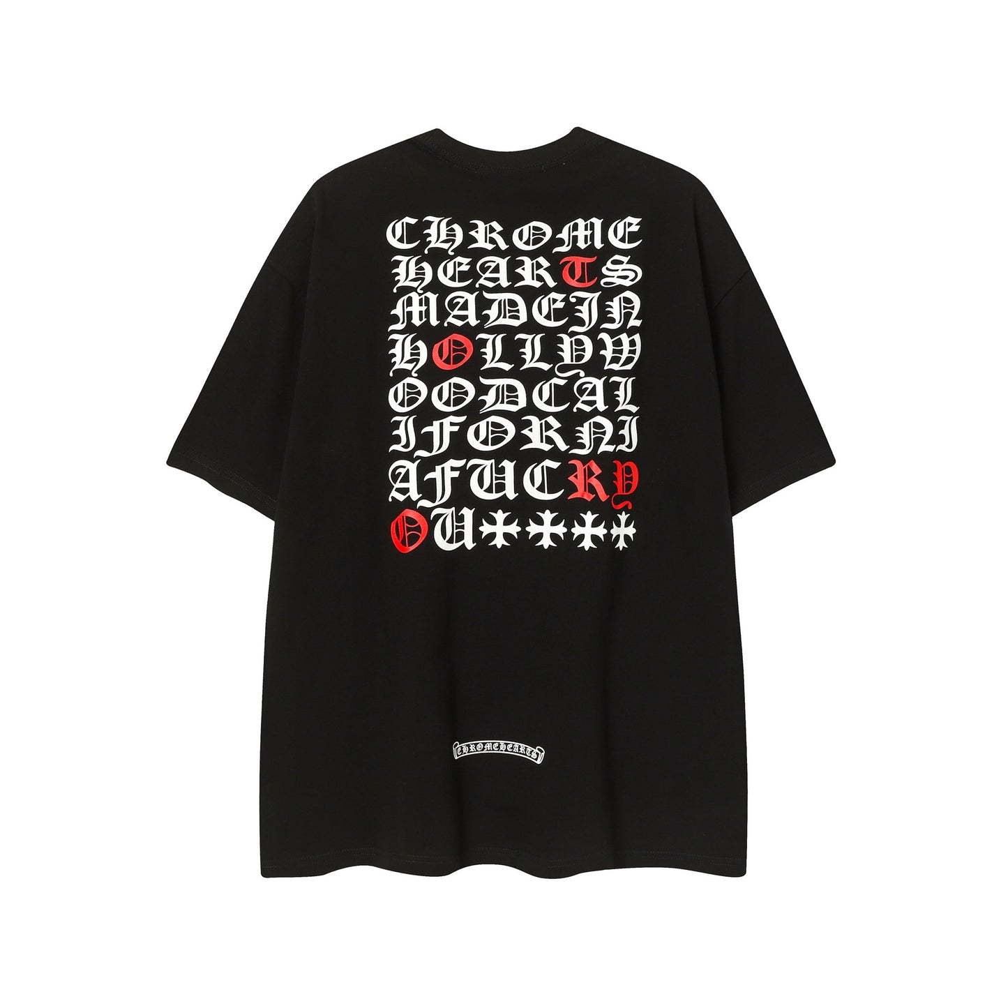 2025 New CHRM Heart Cross Sanskrit Patch Print Embroidery Loose Short Sleeve for Men and Women(2)