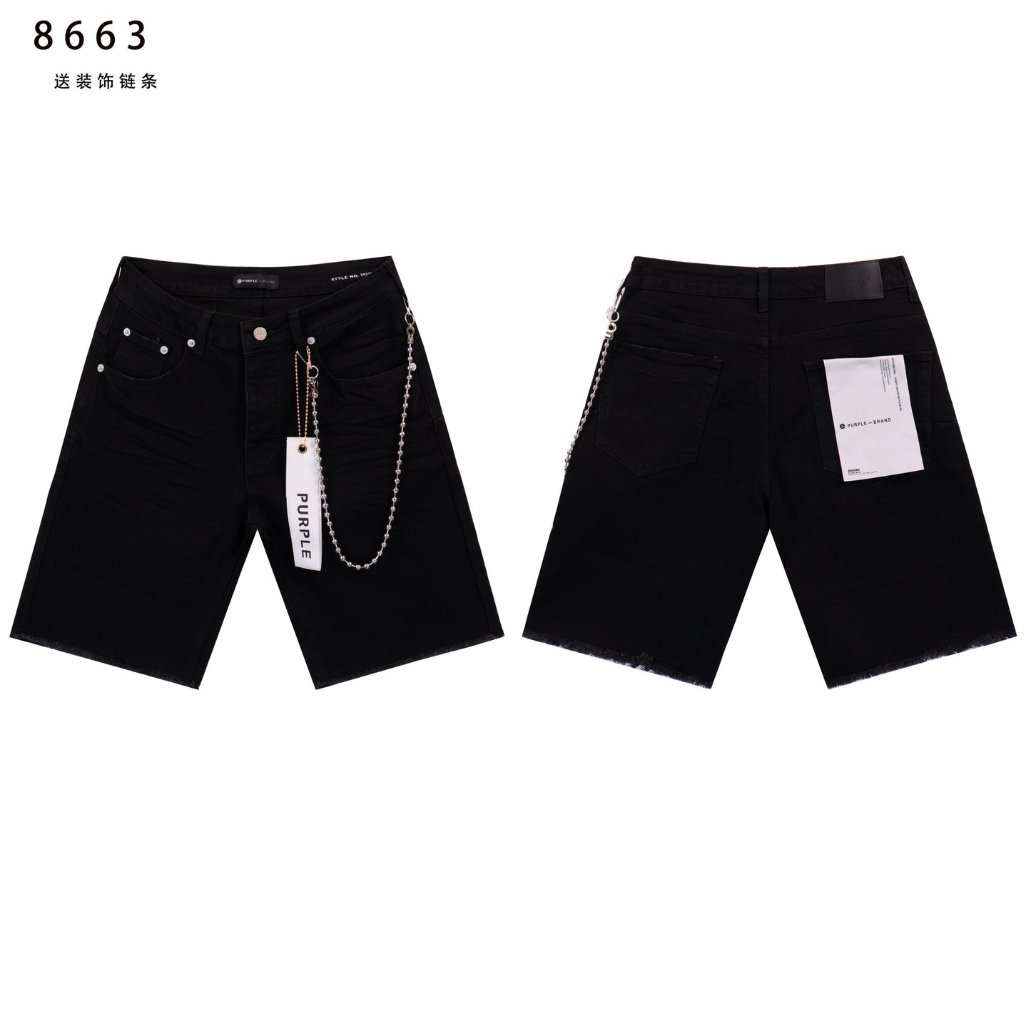 Jeans Washed and Distressed Retro Tattered Jeans Splash Ink Ruffle Handsome and Beautiful Style(2)