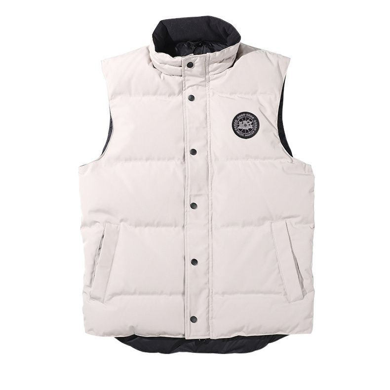 Big Goose Vest for Men Winter Warm Non-Slip Waterproof Down Jacket Thickened Casual Sports Vest New Sleeveless