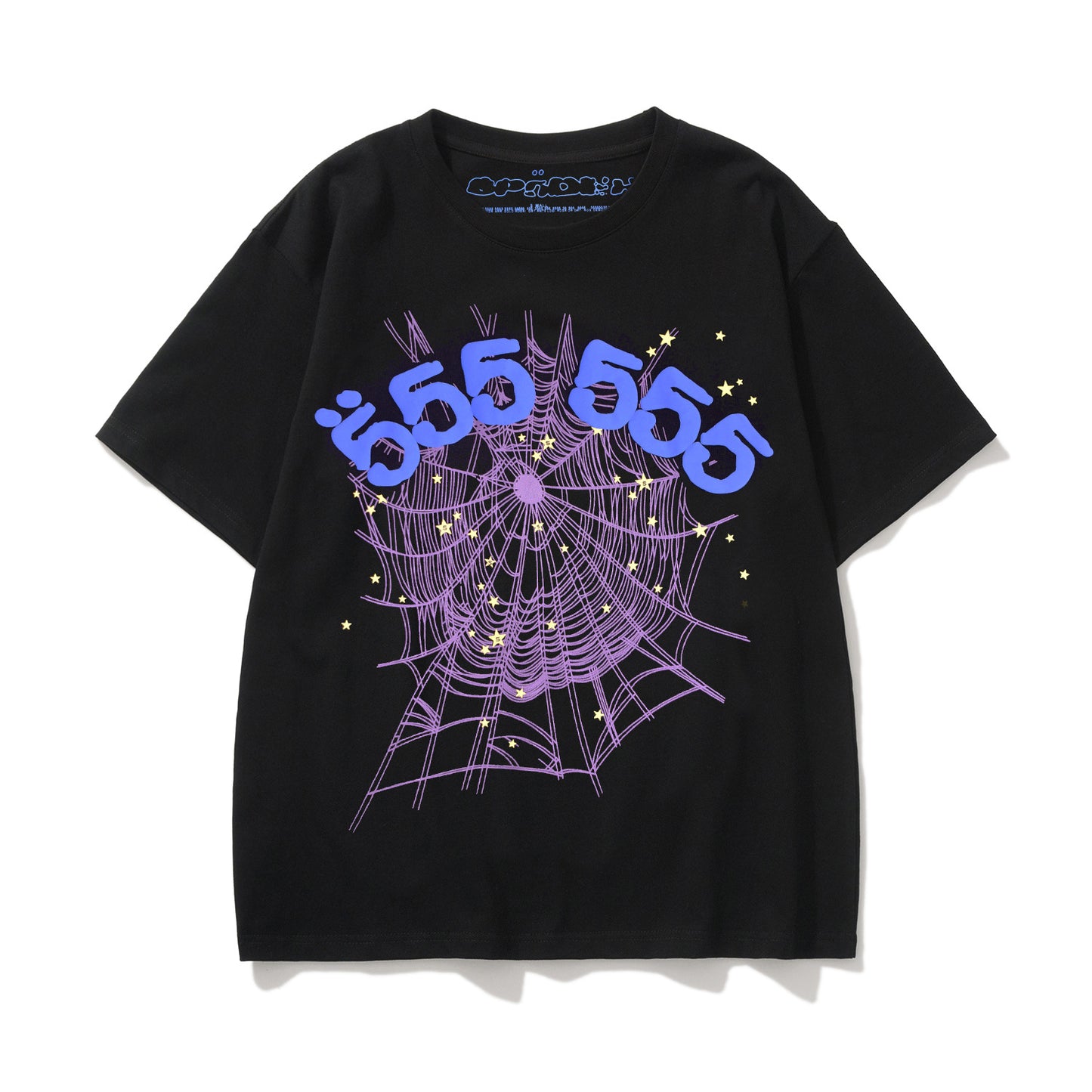2024 New European and American Fashion Brand Male and Female Couples Wear plus Size Loose SP5-Der Spider Web Printed Short Sleeve T-shirt