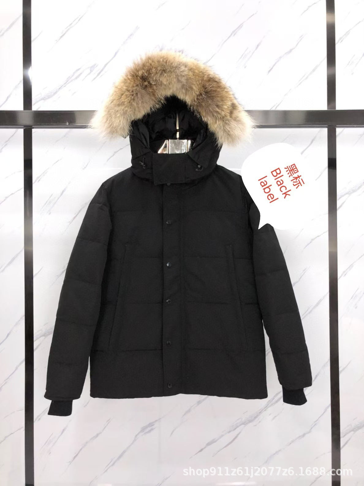 Wyndham 29 Big Goose down Jacket Winter Wolf Fur Thickened Men and Women Mid-Length Parka 3808ma
