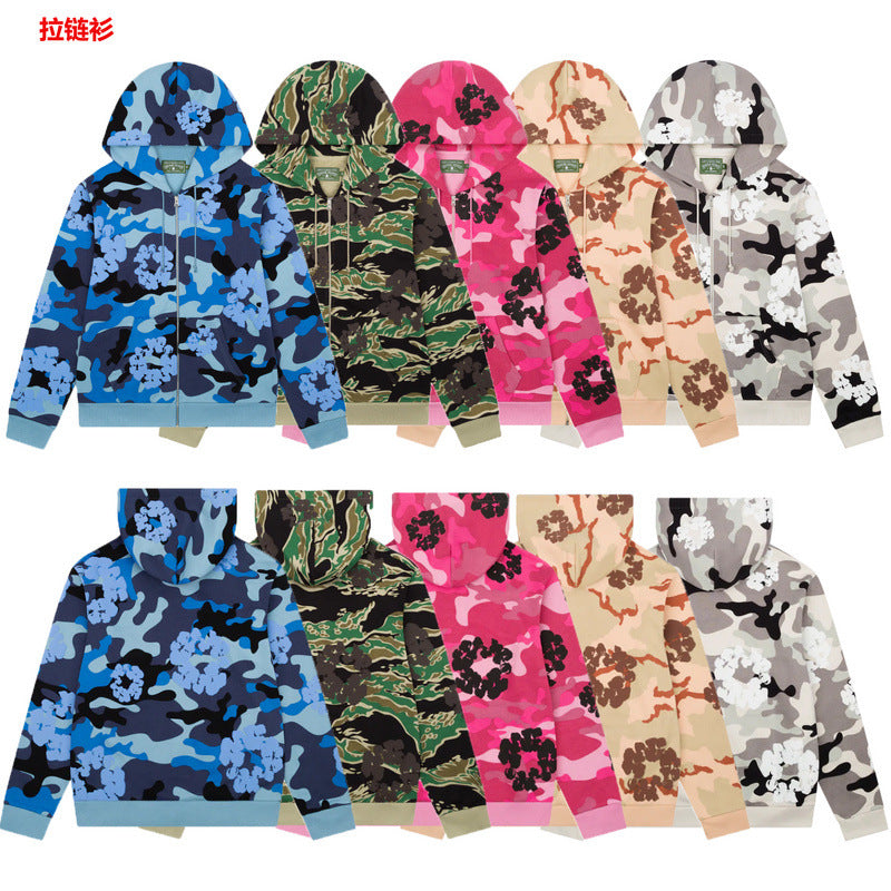 2025 Spring and Autumn New Foam Print Unisex Youth Couple Outfits European and American Trendy Brand Plus Size Loose Pullover Sweatshirt