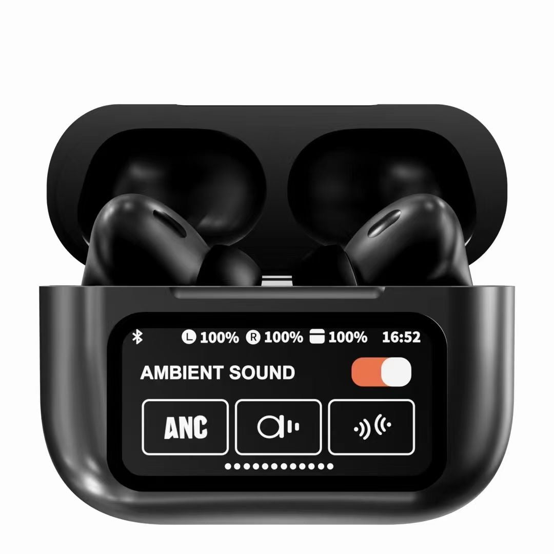 GMabcd pro3 LCD smart color touch screen ANC+ENC active noise reduction Bluetooth ear Computer music headphones