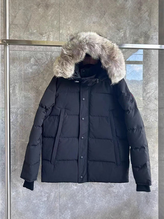 Wyndham 29 Big Goose down Jacket Winter Wolf Fur Thickened Men and Women Mid-Length Parka 3808ma