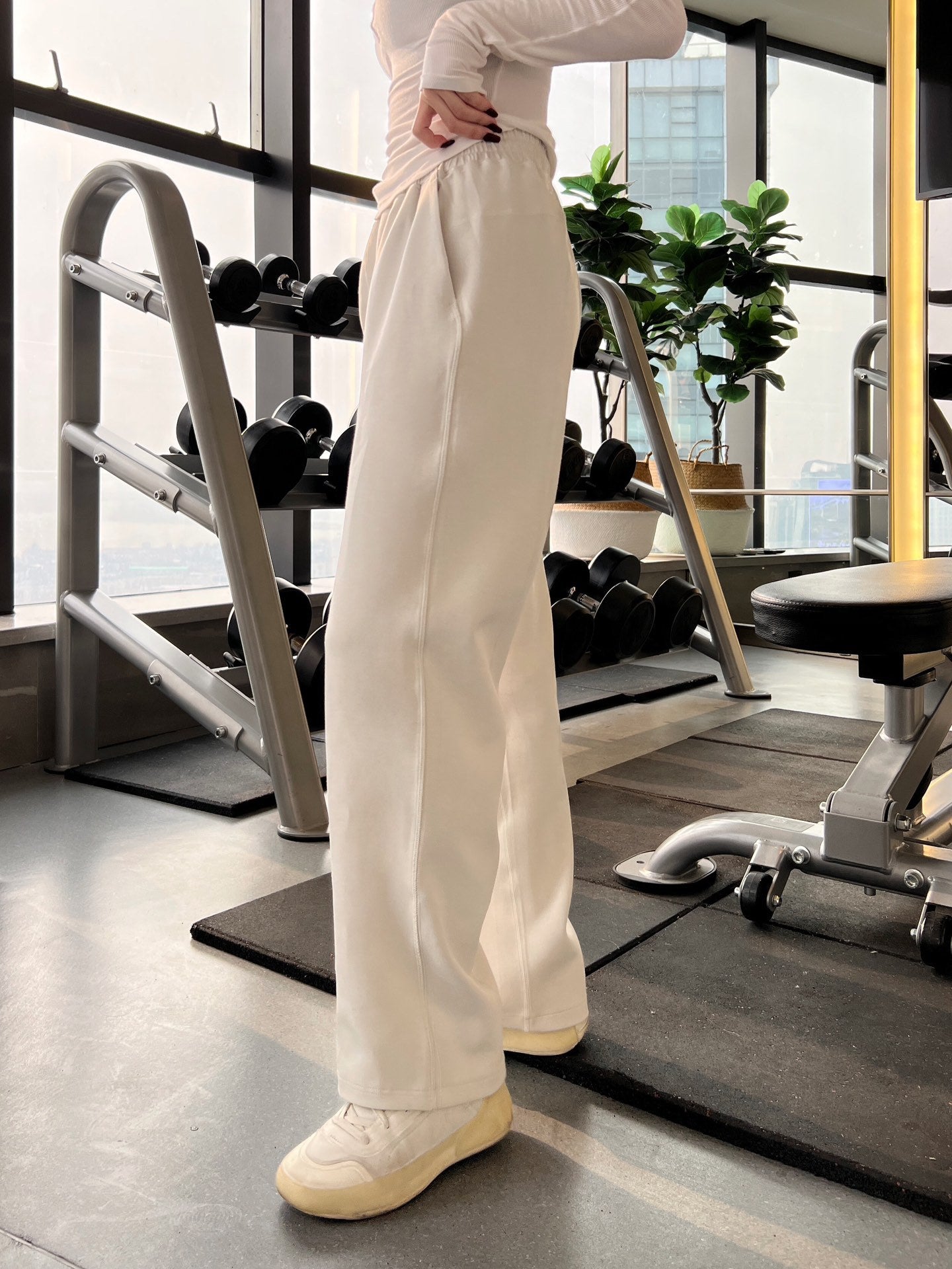 Lulu Same Yoga Wide-Leg Pants Softstreme Pants Exercise Casual Pants Women Loose Straight Slim Fit