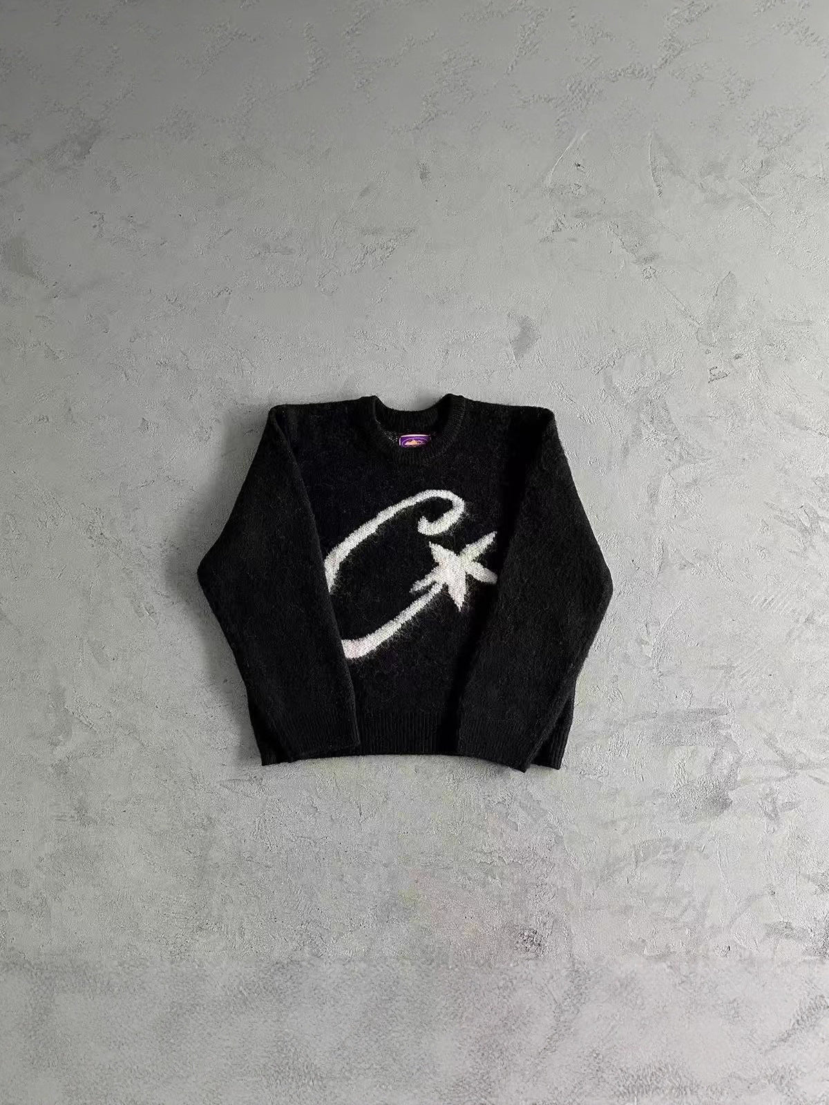 DRILL Style American Street Hip-Hop Embroidered Letter Stand Collar Zipper Cardigan Knitted Sweater Men's Trendy Brand Jacket