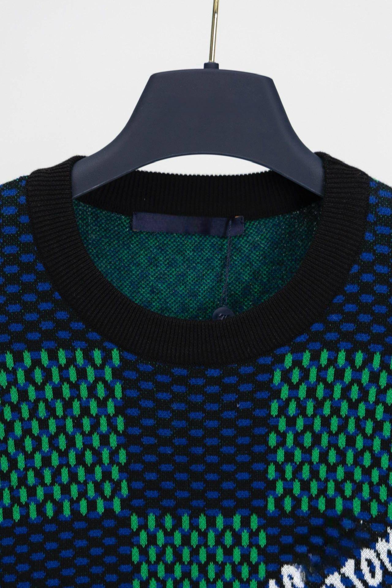 2025 Spring/Summer Show Collection! Chessboard Pattern Knitted Jacquard Short Sleeve Shirt, with Damier Design - A Must-Have Eye-Catching T-SHIRT Short Sleeve Shirt!