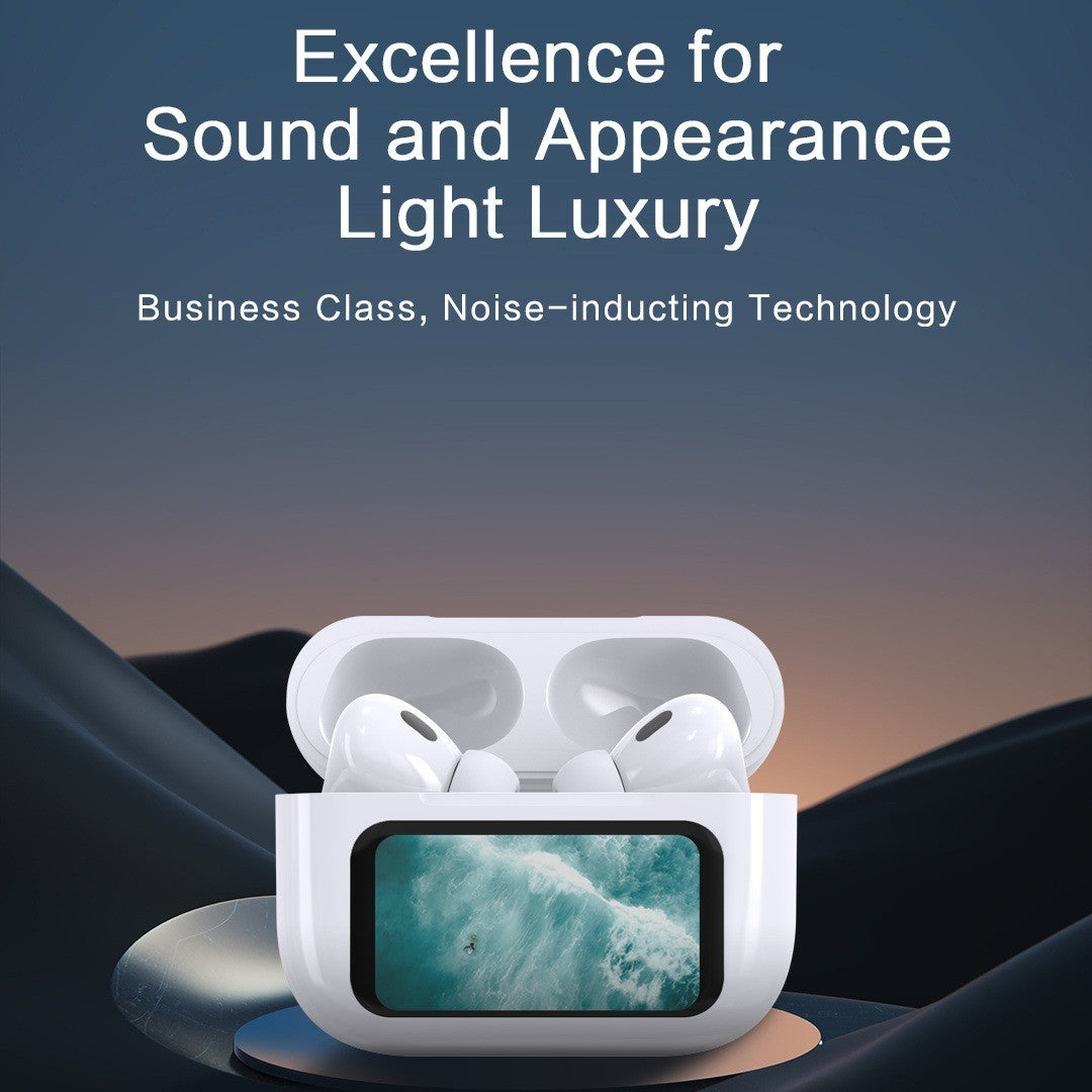 GMabcd pro3 LCD smart color touch screen ANC+ENC active noise reduction Bluetooth ear Computer music headphones