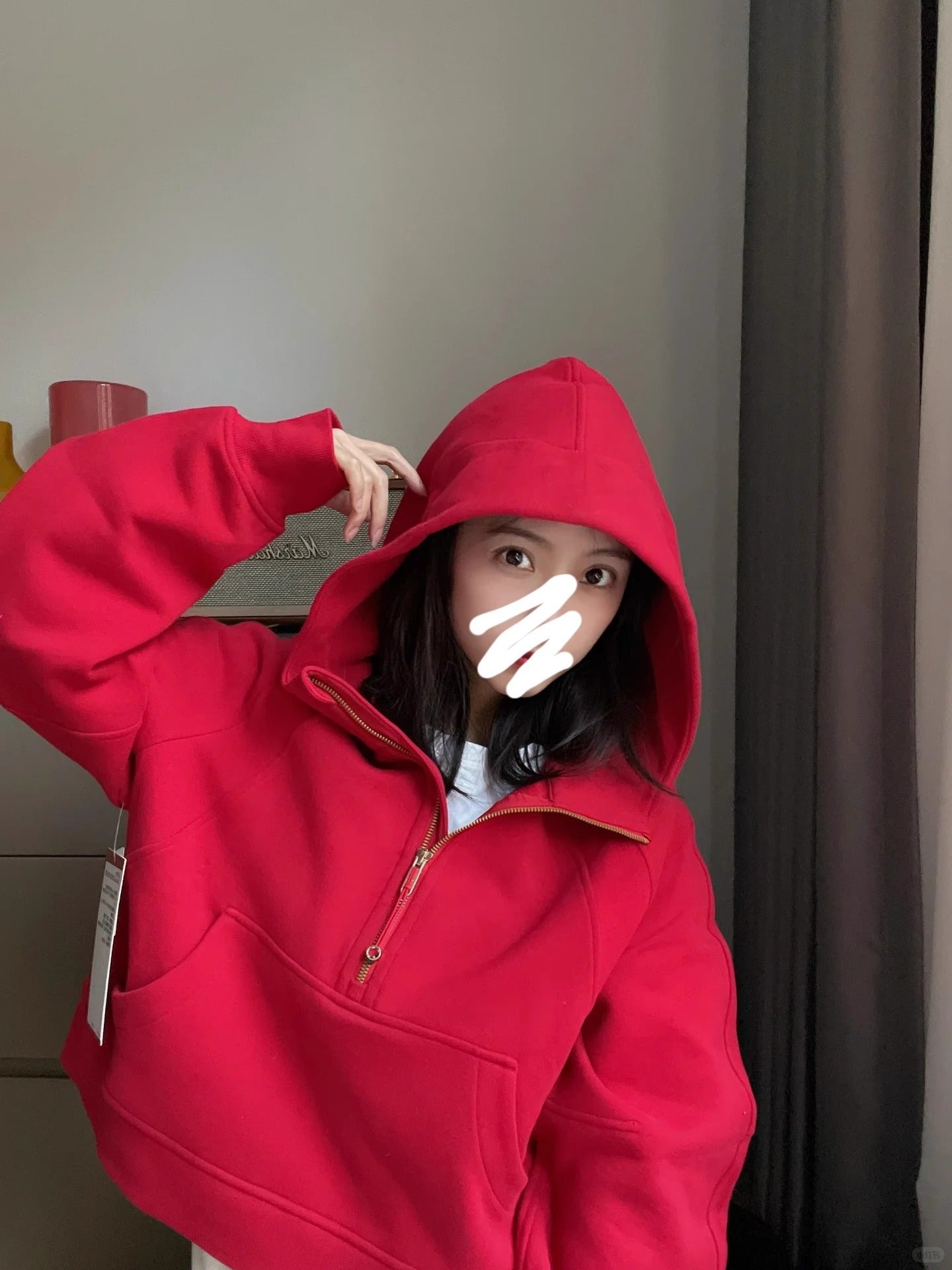 Lulu Half Turtleneck Sweatshirt Casual Style Women Autumn Winter New Casual Fleece Pullover Half Zipper Short Jacket