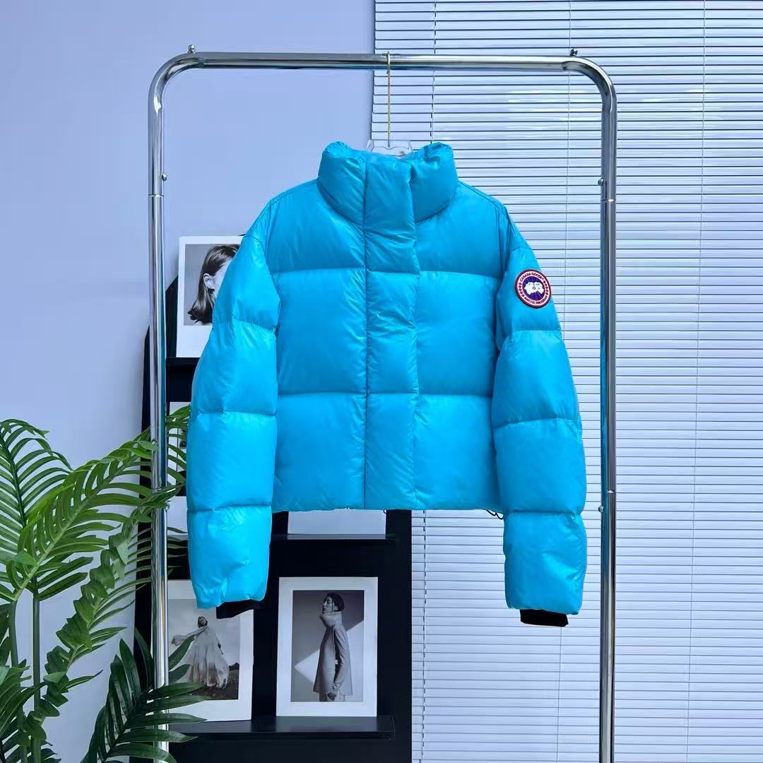 2025 New Large Goose Down Jacket for Women, Petite Puffer Jacket, Thickened Short Goose Down Jacket with Color Label for Autumn and Winter