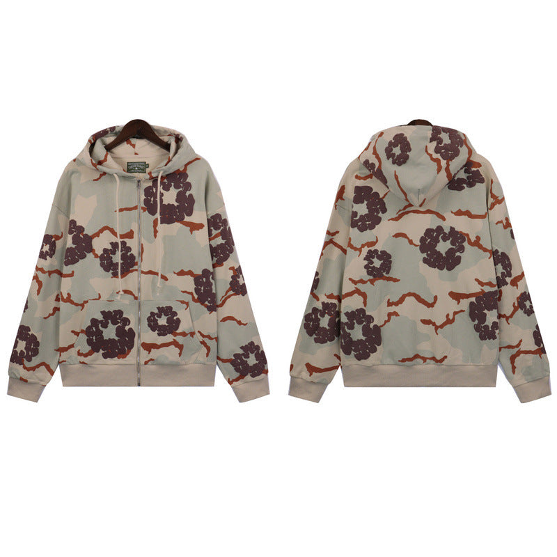 2025 Spring and Autumn New Foam Print Unisex Youth Couple Outfits European and American Trendy Brand Plus Size Loose Pullover Sweatshirt