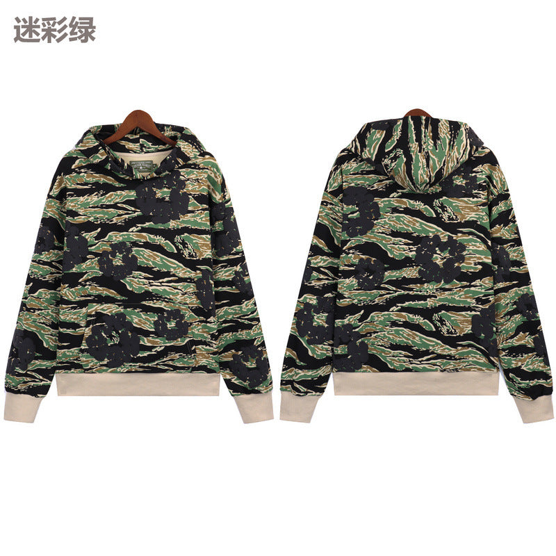 2025 Spring and Autumn New Foam Print Unisex Youth Couple Outfits European and American Trendy Brand Plus Size Loose Pullover Sweatshirt