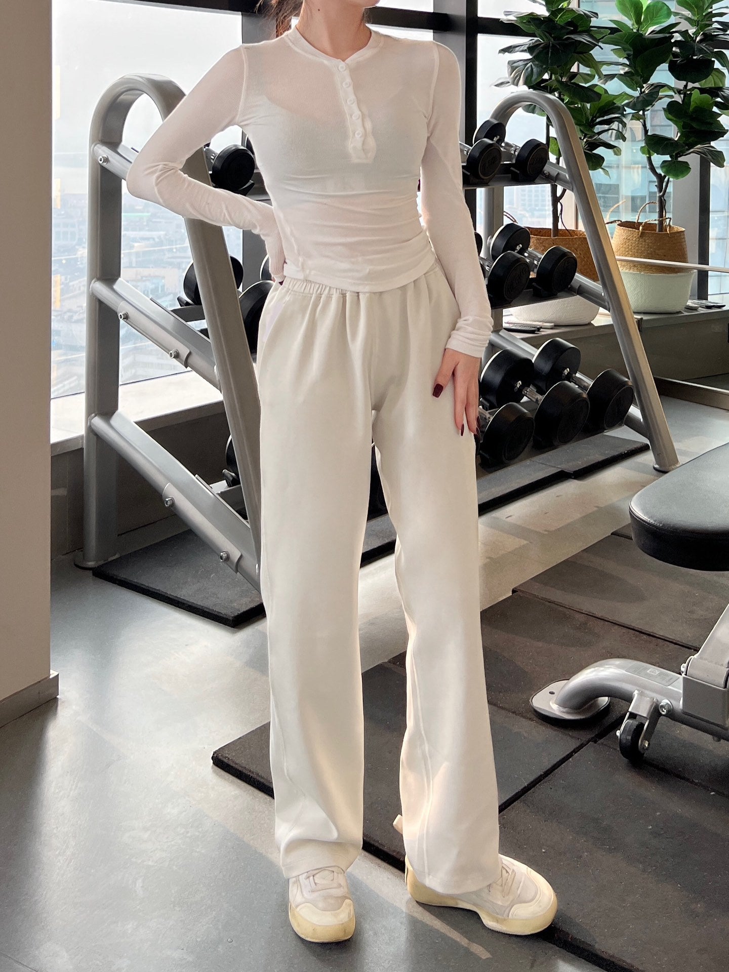 Lulu Same Yoga Wide-Leg Pants Softstreme Pants Exercise Casual Pants Women Loose Straight Slim Fit