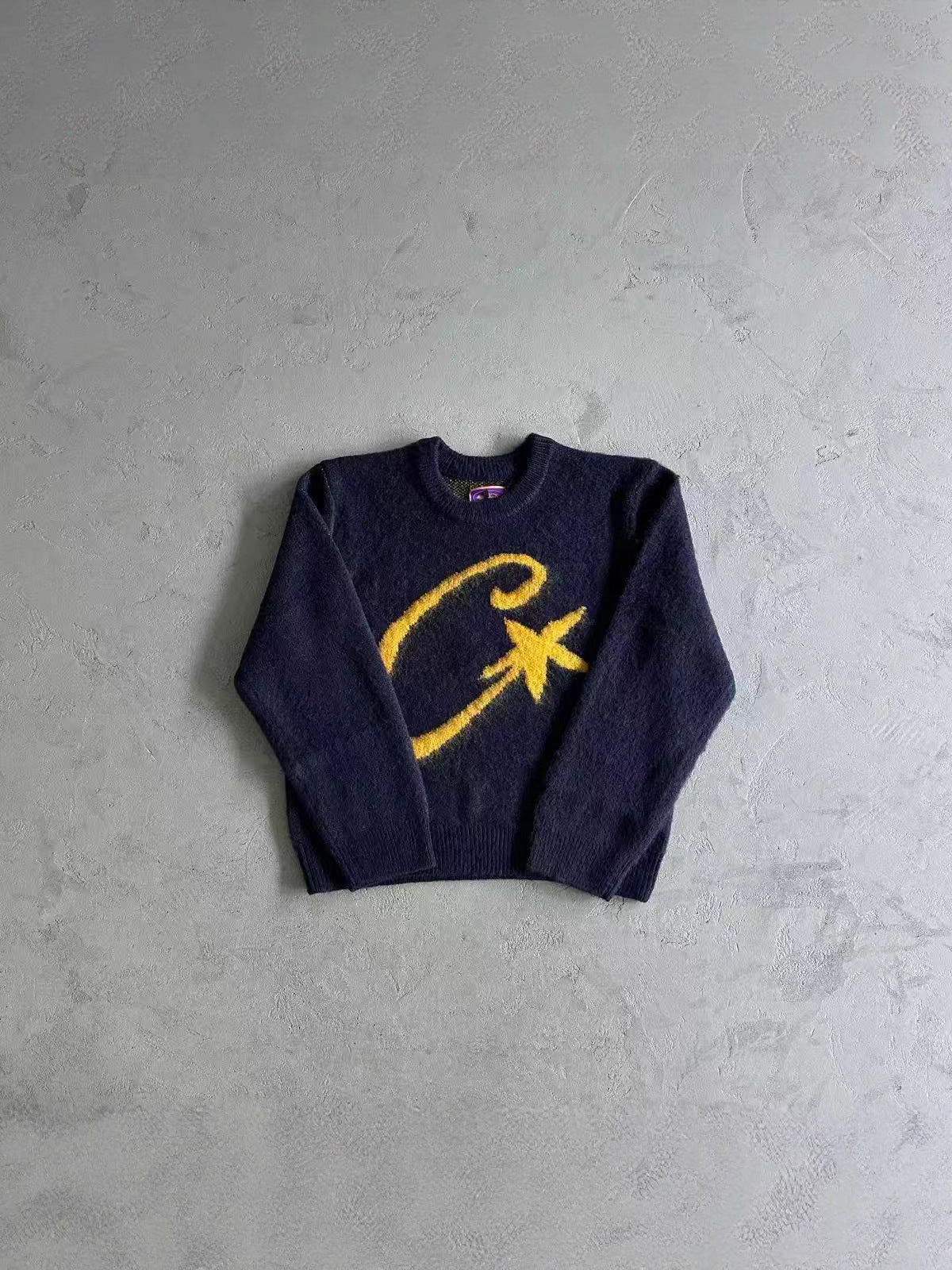 DRILL Style American Street Hip-Hop Embroidered Letter Stand Collar Zipper Cardigan Knitted Sweater Men's Trendy Brand Jacket