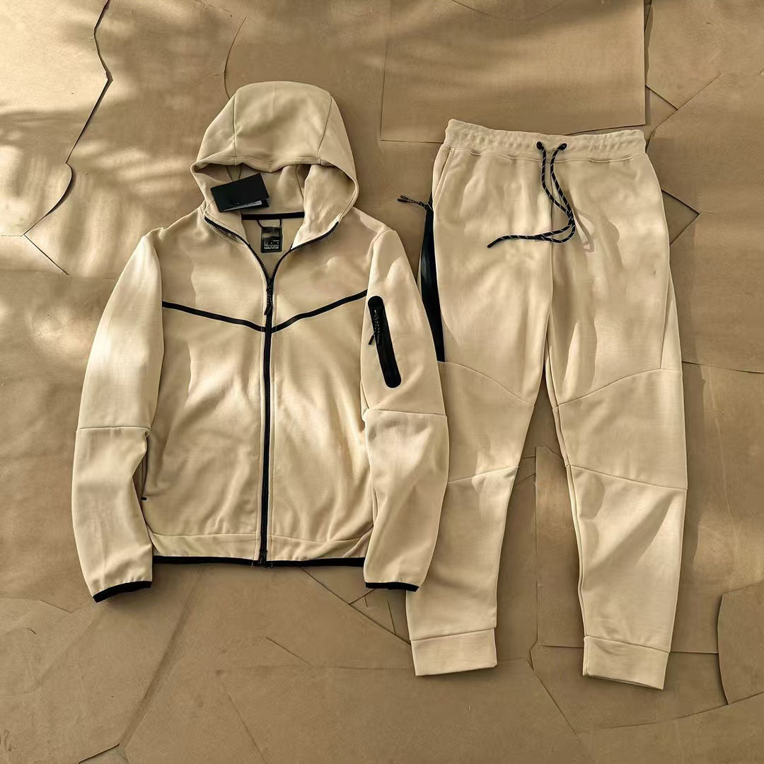 GMabcd 2025 Casual Sports Hooded Men's Side Zipper Suit Jacket Versatile Slim Fit Casual