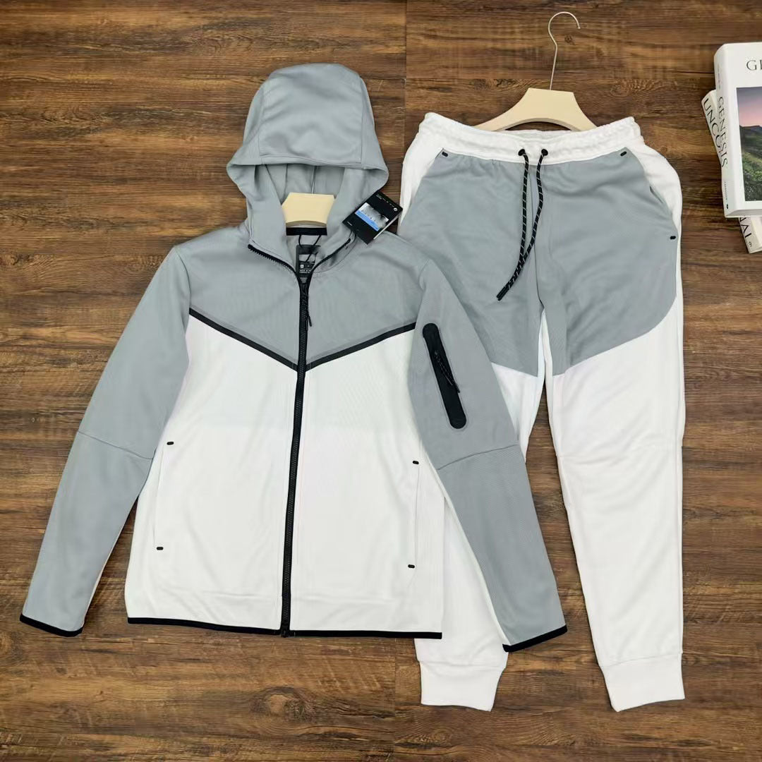 GMabcd 2025 Casual Sports Hooded Men's Side Zipper Suit Jacket Versatile Slim Fit Casual