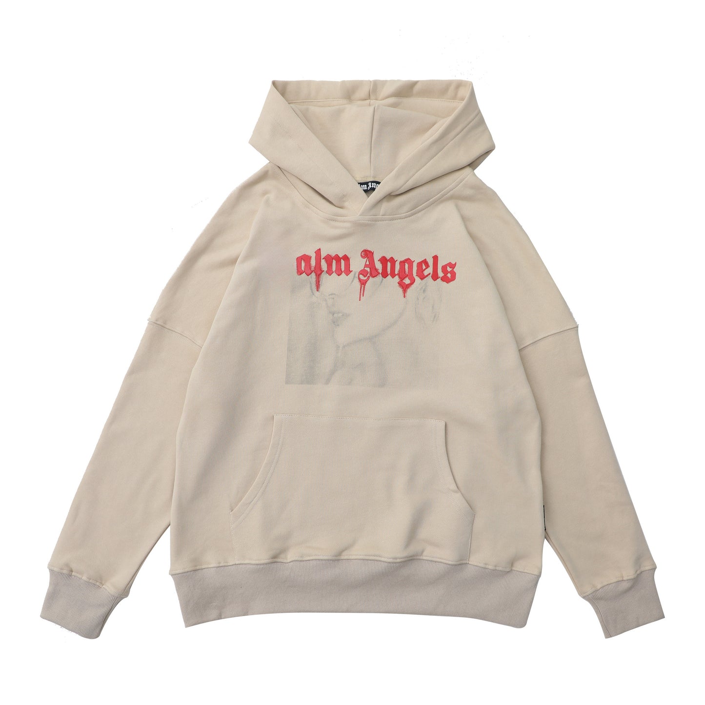 Hooded Sweatshirt Unisex Fashion High Street Portrait Wings Print Casual Versatile Long Sleeve