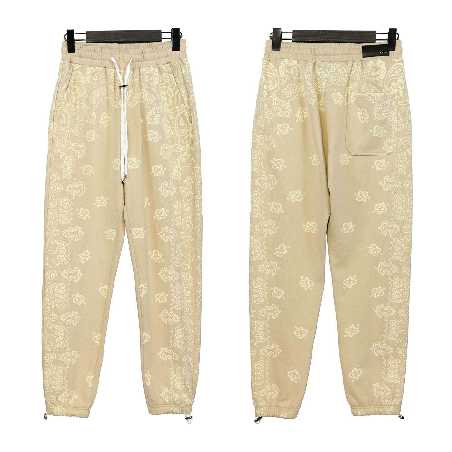 Hooded Sweatshirt Cashew Hoodie Floral Loose Pants Unisex Retro Sports Set Casual Pants Trend