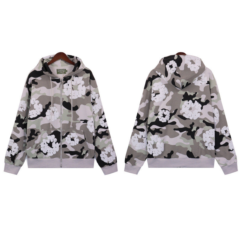 2025 Spring and Autumn New Foam Print Unisex Youth Couple Outfits European and American Trendy Brand Plus Size Loose Pullover Sweatshirt