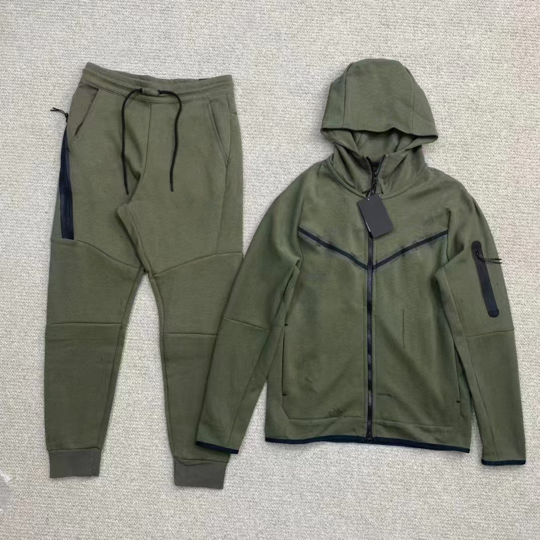 GMabcd 2025 Casual Sports Hooded Men's Side Zipper Suit Jacket Versatile Slim Fit Casual