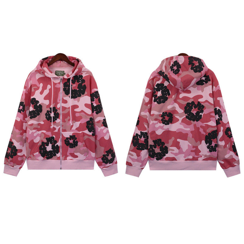 2025 Spring and Autumn New Foam Print Unisex Youth Couple Outfits European and American Trendy Brand Plus Size Loose Pullover Sweatshirt