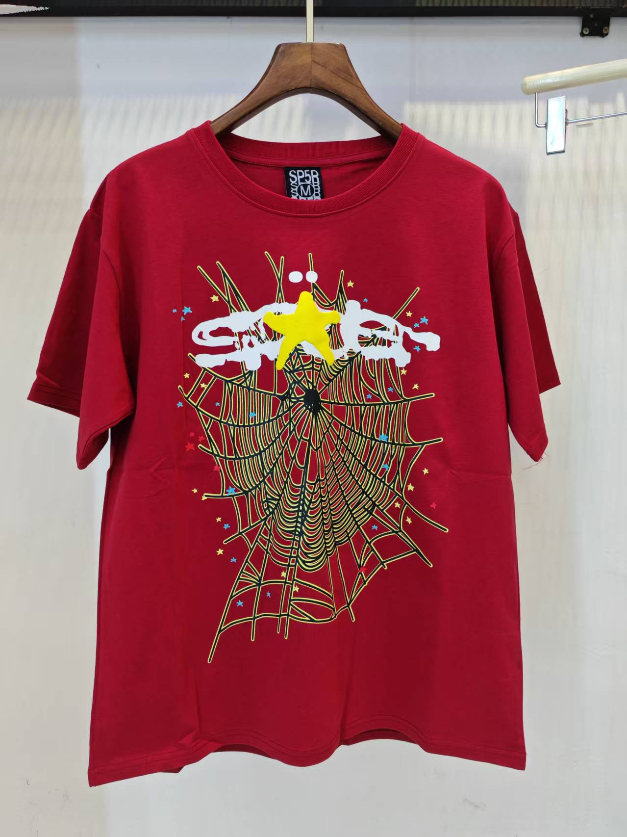 2024 New European and American Fashion Brand Male and Female Couples Wear plus Size Loose SP5-Der Spider Web Printed Short Sleeve T-shirt