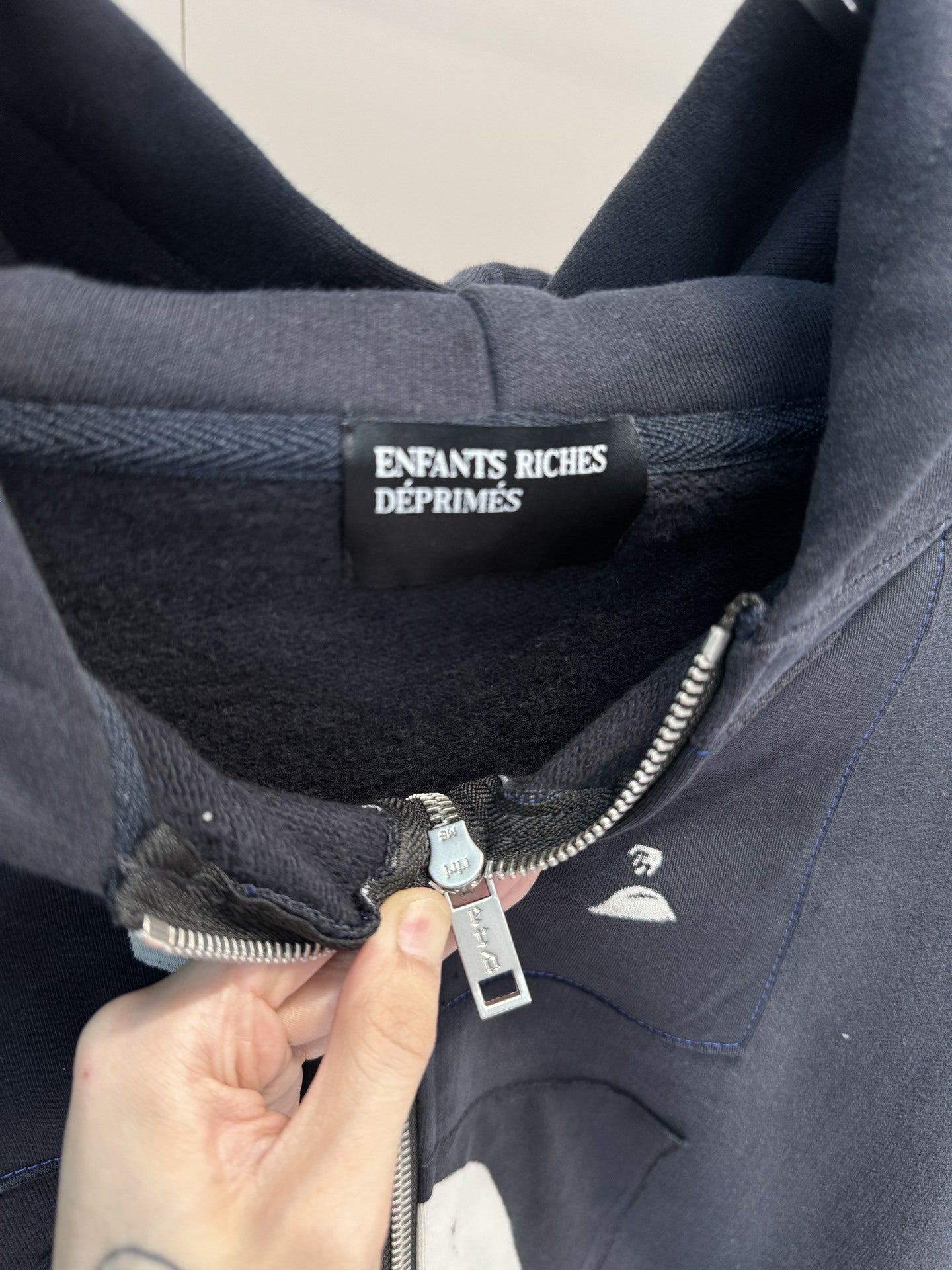 High-Quality ERD Melancholy Rich Second Generation Hooded Sweatshirt Washed Vintage Distressed Jacket Autumn Winter Zipper Coat