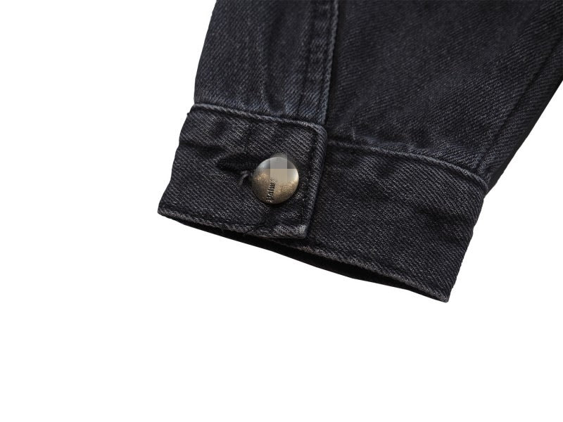 PA Trendy Brand Denim Jacket with Large Letter Logo and Palm Tree Design for Couples