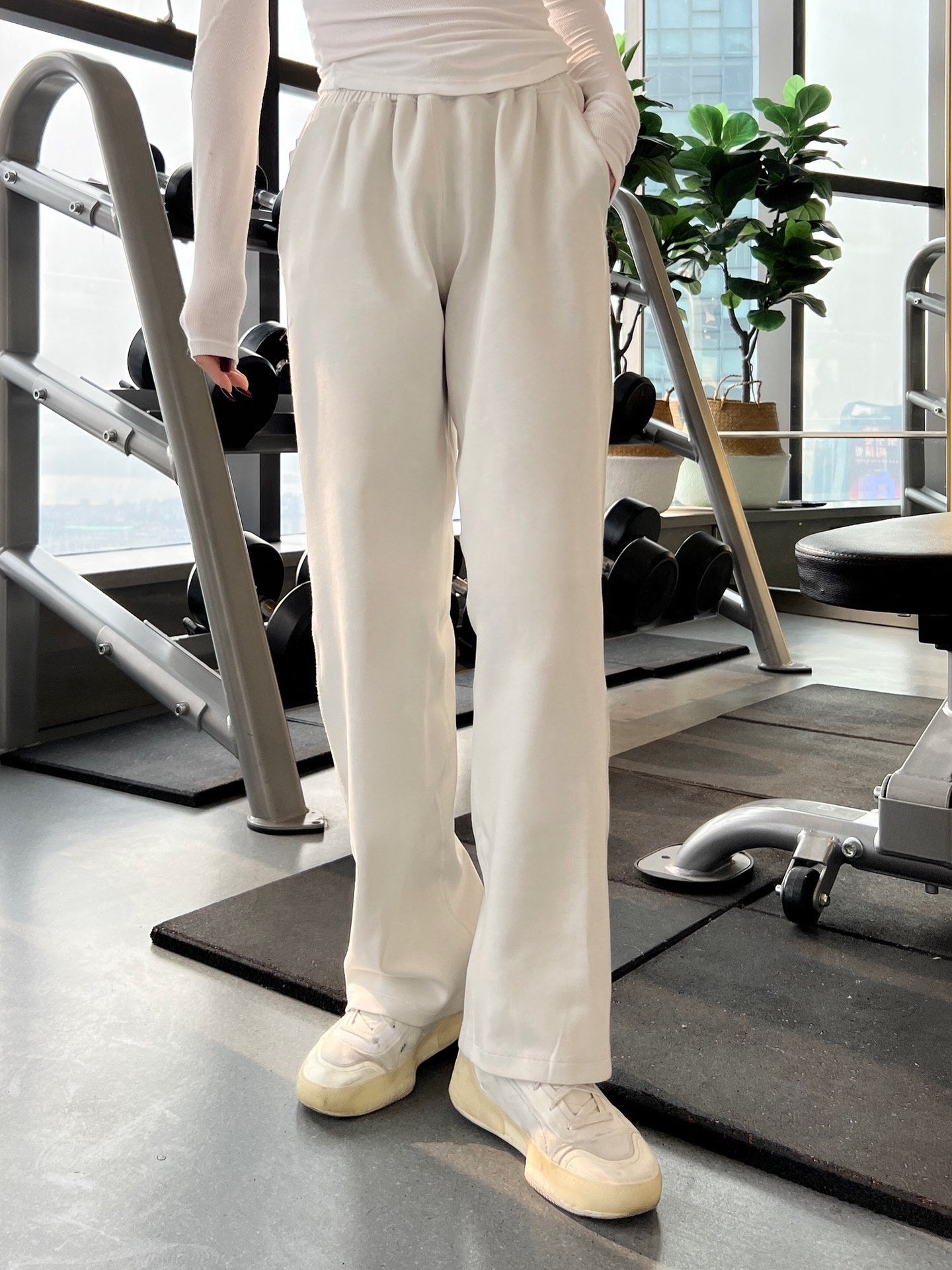 Lulu Same Yoga Wide-Leg Pants Softstreme Pants Exercise Casual Pants Women Loose Straight Slim Fit