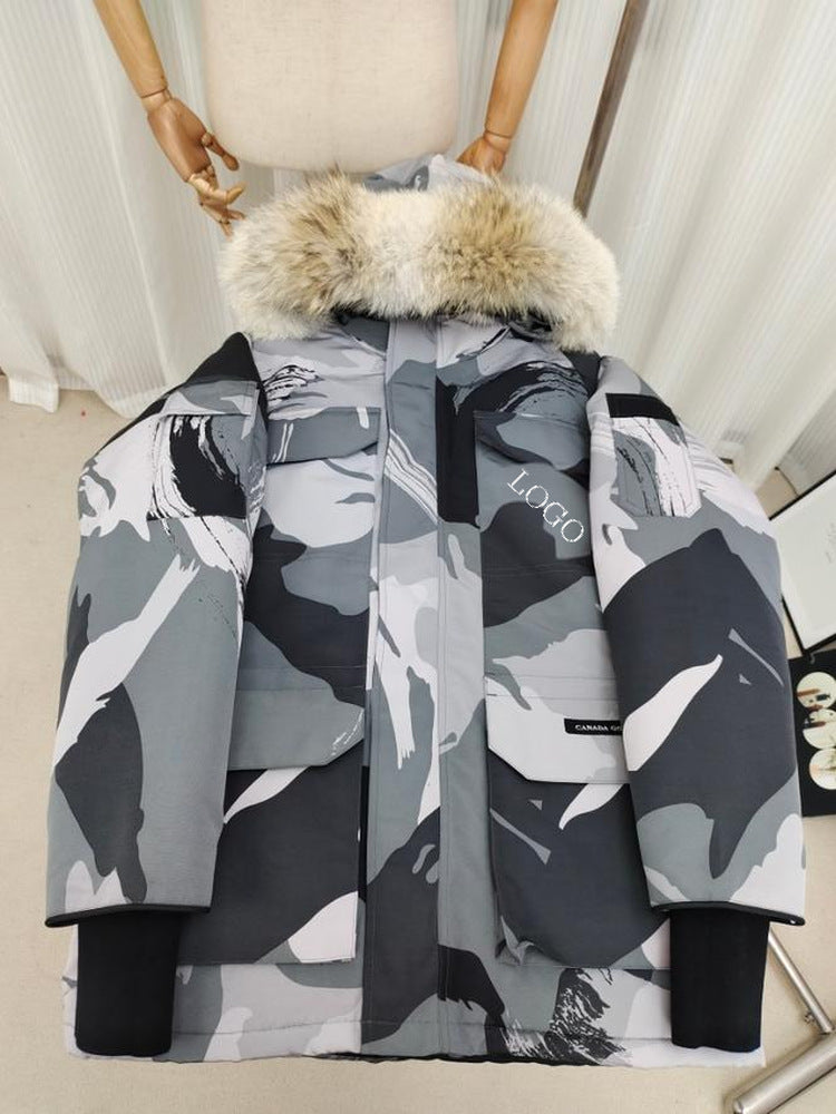 Big Goose New 08 Expedition Parka Classic Warm Hooded Short Down Jacket 4660M