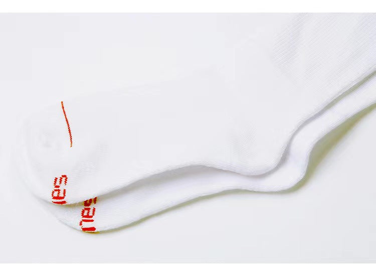 2-Pack Trendy Socks Hane Crew Socks Towel Bottom Trendy Brand Sports Basketball Mid-Calf Socks