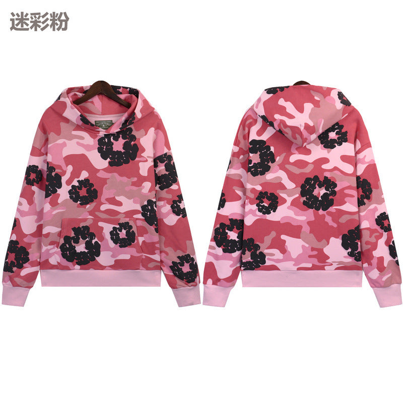 2025 Spring and Autumn New Foam Print Unisex Youth Couple Outfits European and American Trendy Brand Plus Size Loose Pullover Sweatshirt