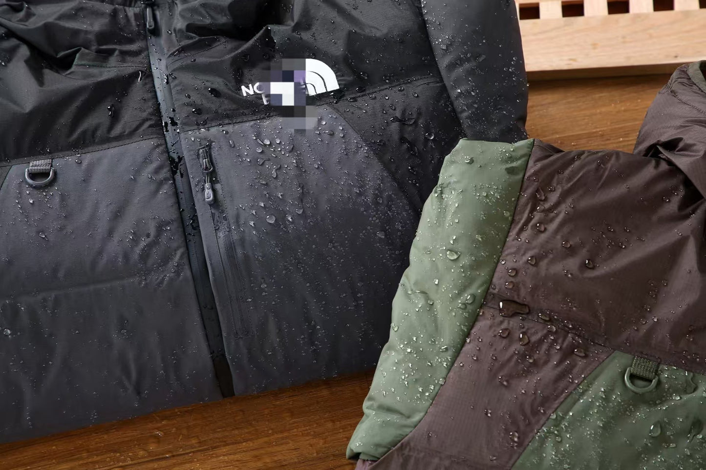 GMabcd UE Down Jacket Unisex Color Block T Waterproof Warm Color Block Hooded Thickened Couple Hooded Down Jacket