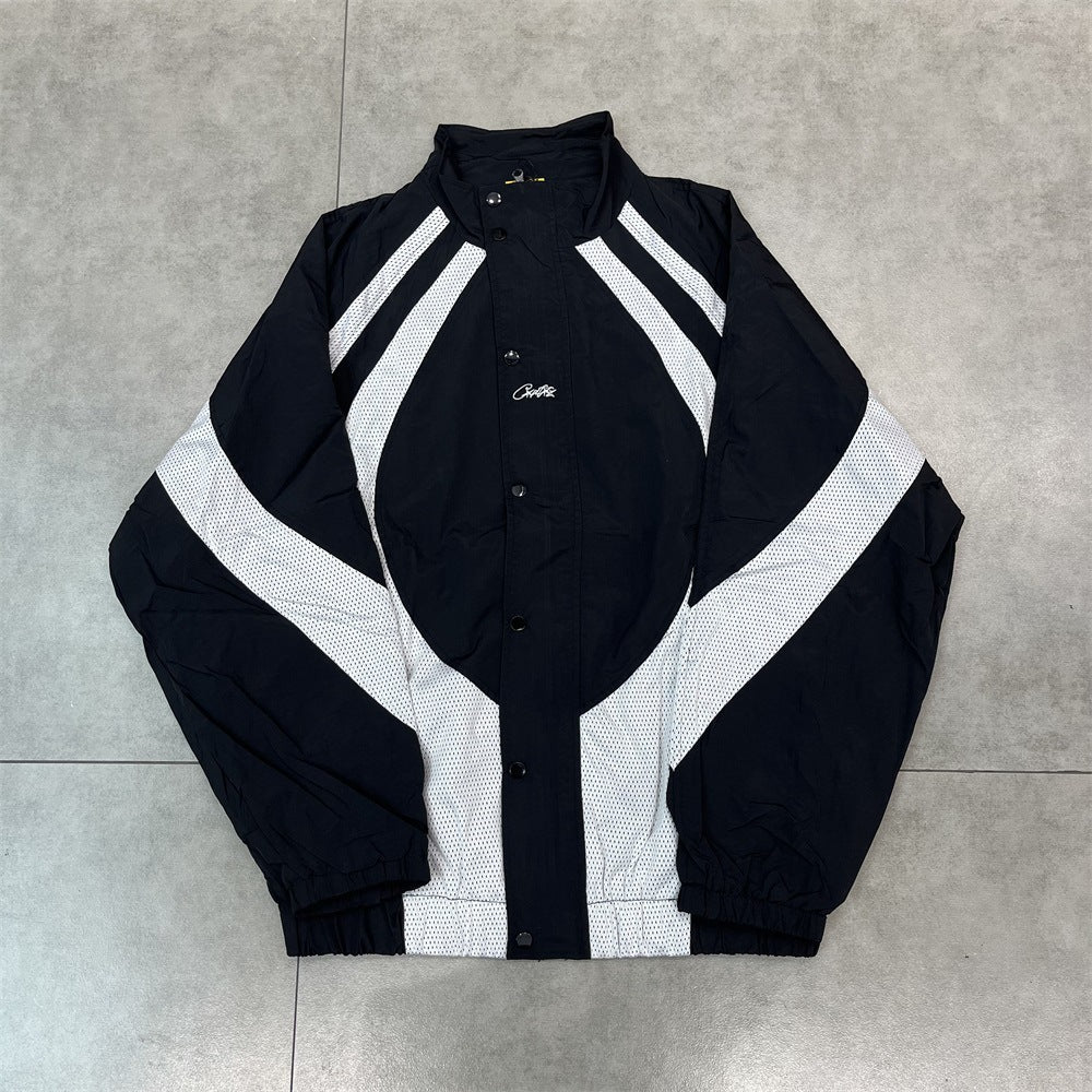 Gmabcd New Corteiz Alcatraz Embroidered Logo Woven Casual Sports Suit Spring Thin Long Pants with Zipper