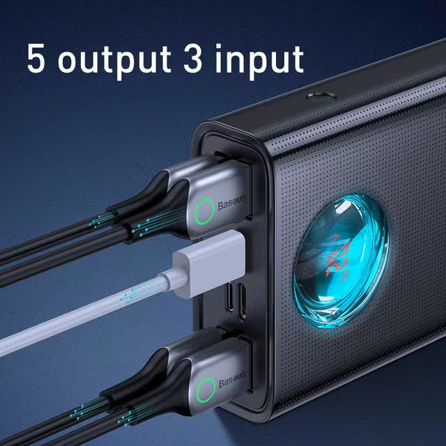 Portable Large Capacity 65W Power Bank 30000mAh PD Quick Charging Powerbank Portable External fast Charger For Phone Tablet