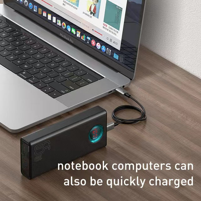 Portable Large Capacity 65W Power Bank 30000mAh PD Quick Charging Powerbank Portable External fast Charger For Phone Tablet