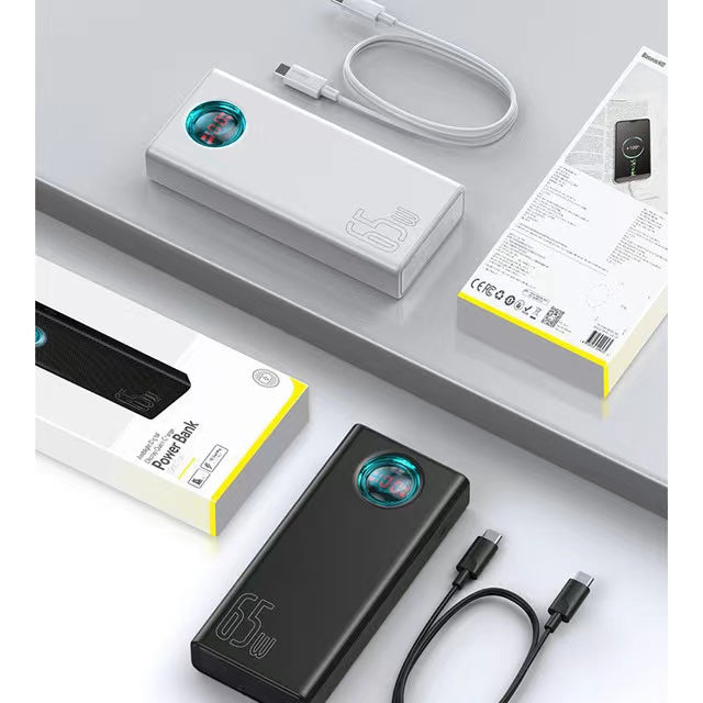 Portable Large Capacity 65W Power Bank 30000mAh PD Quick Charging Powerbank Portable External fast Charger For Phone Tablet