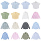 Trendy Brand Am* Small Heart Embroidered Shirt Casual Loose Fit Unisex Couple Style Amy Cotton Long Sleeve Top