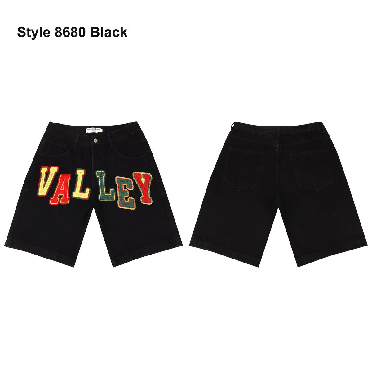 Men's denim shorts – Style 8680 Black